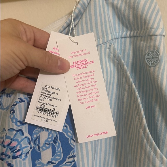 NWT Lilly Pulitzer Luxletic Monica Skort Multi Naut Today Engineered size 14 - Picture 3 of 6